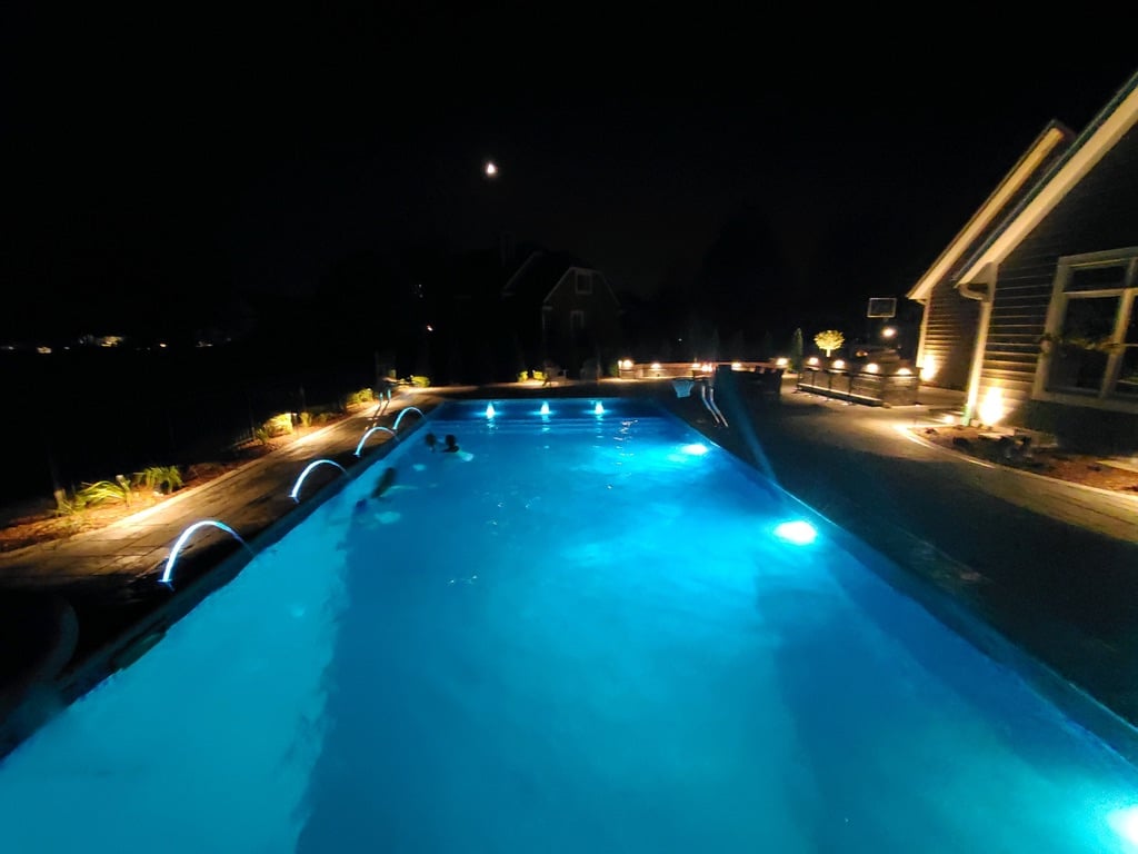 pool lighting in Franklin, Franklin pool lighting, aesthetic pool lighting in Franklin